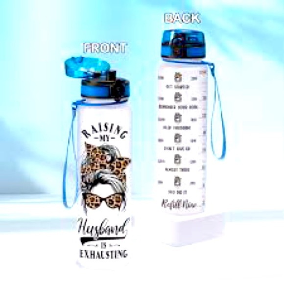 Raising my husband is exhausting, 32 ounce water bottle .. - Picture 2 of 4